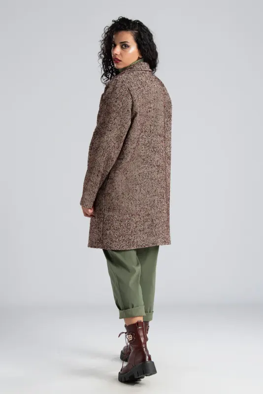 Παλτό Ριγωτό Multi Color