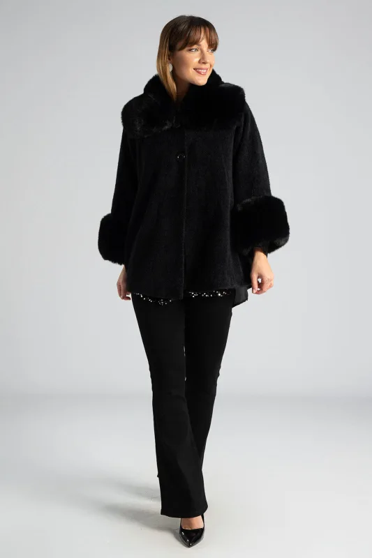 Jacket Fur-coat Embossed Texture