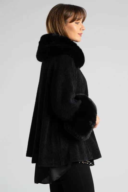 Jacket Fur-coat Embossed Texture