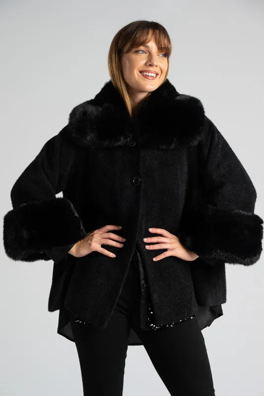 Jacket Fur-coat Embossed Texture