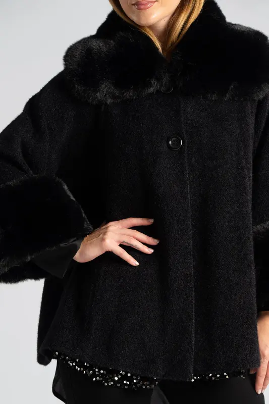 Jacket Fur-coat Embossed Texture