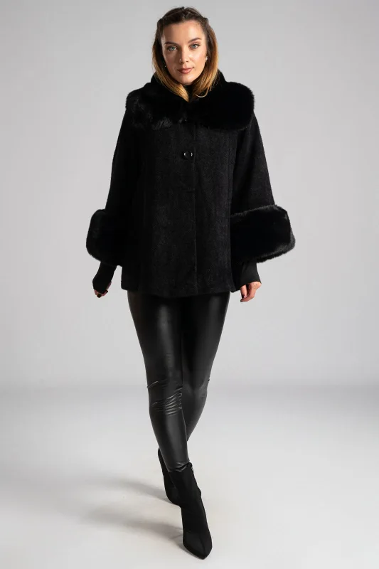Jacket Fur-coat Embossed Texture