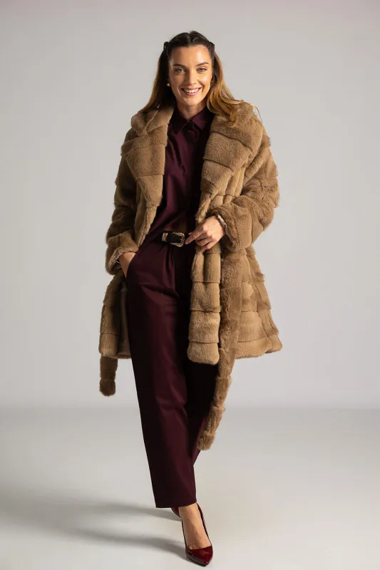 Overcoat Embossed Fur