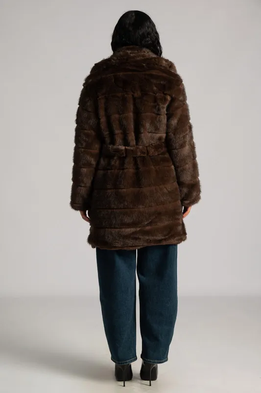 Overcoat Embossed Fur