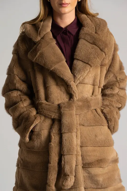 Overcoat Embossed Fur