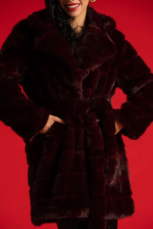 Overcoat Embossed Fur