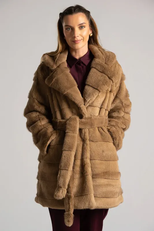 Overcoat Embossed Fur