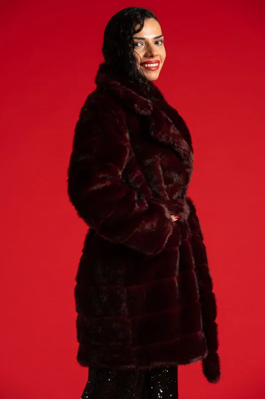 Overcoat Embossed Fur