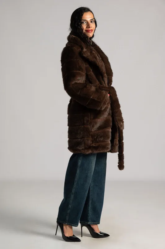 Overcoat Embossed Fur