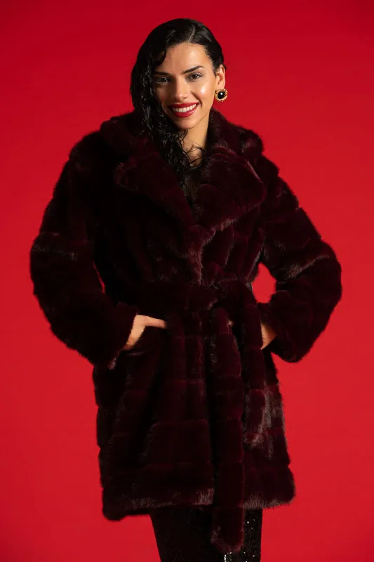 Overcoat Embossed Fur