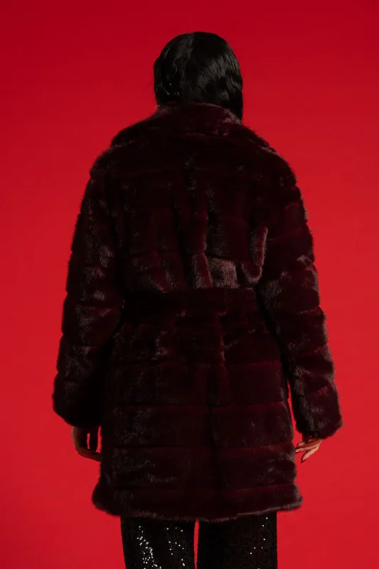 Overcoat Embossed Fur