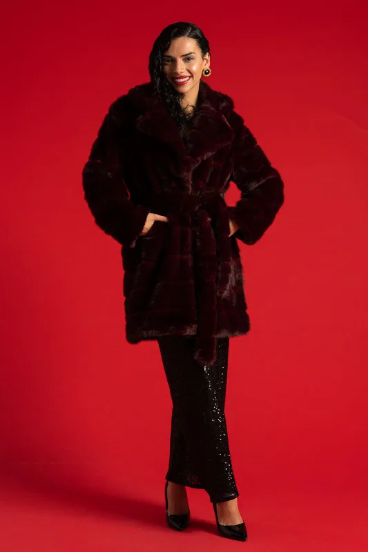 Overcoat Embossed Fur