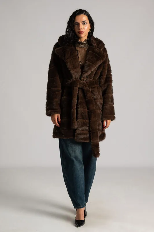 Overcoat Embossed Fur