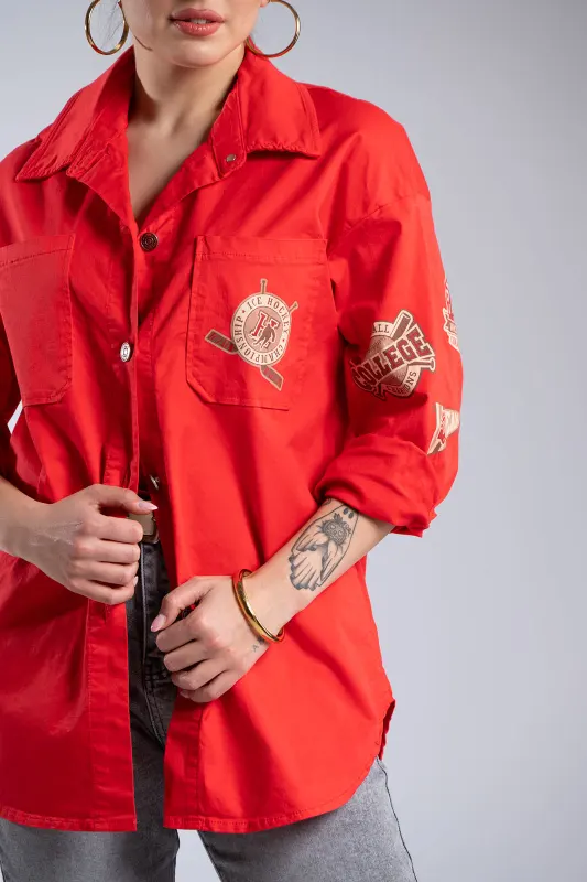 Casual Jacket With Patches