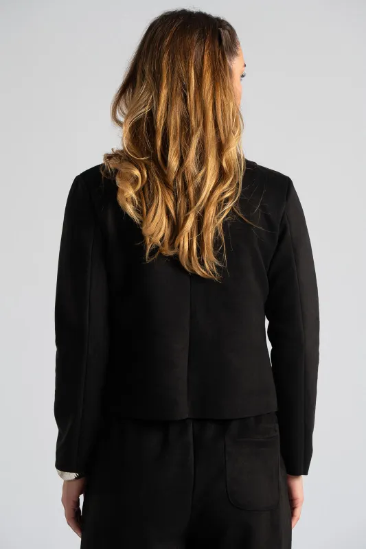 Πανωφόρι Cropped Σουέτ