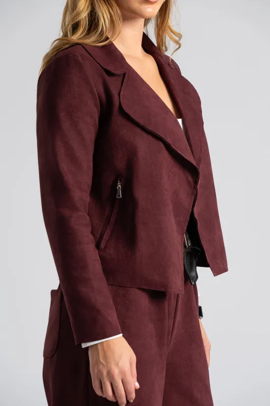 Πανωφόρι Cropped Σουέτ