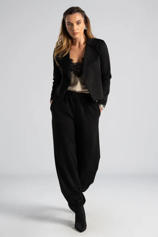 Πανωφόρι Cropped Σουέτ