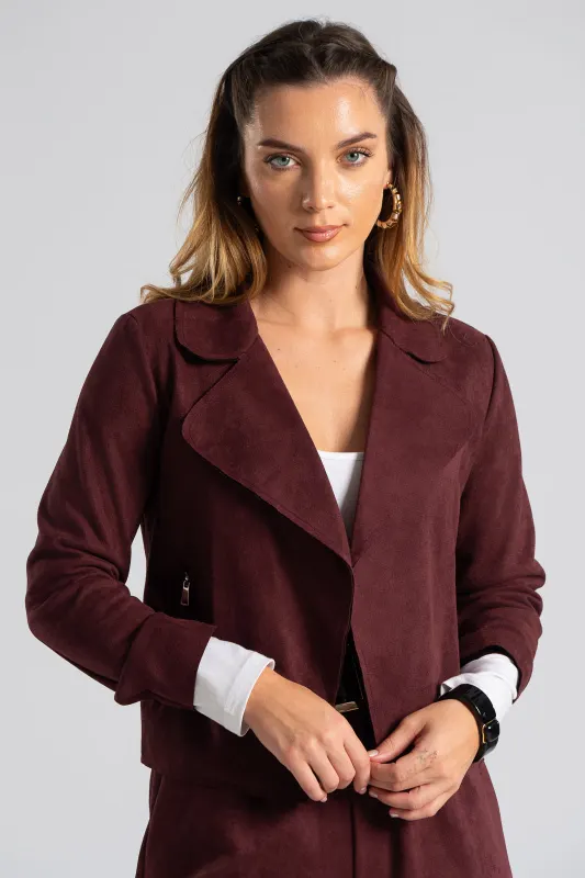 Πανωφόρι Cropped Σουέτ