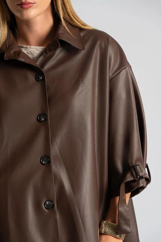 Jacket Leatherette Buttons