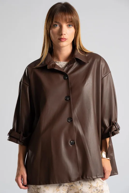 Jacket Leatherette Buttons