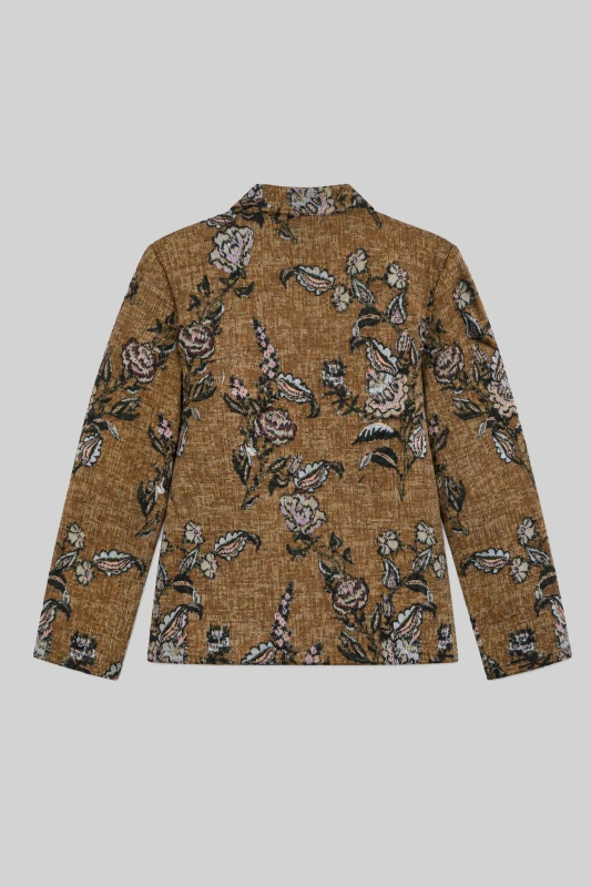 Πανωφόρι Floral με Mao Γιακκά
