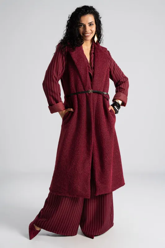 Πανωφόρι Γιλέκο Midi Ζώνη