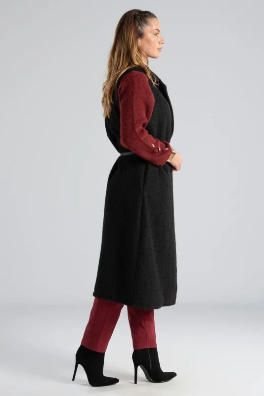 Πανωφόρι Γιλέκο Midi Ζώνη