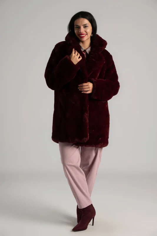 Coat Midi Clutch Wool 