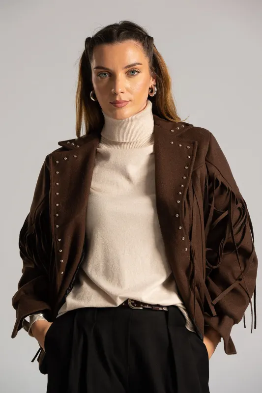 Coat With Fringes And Trux