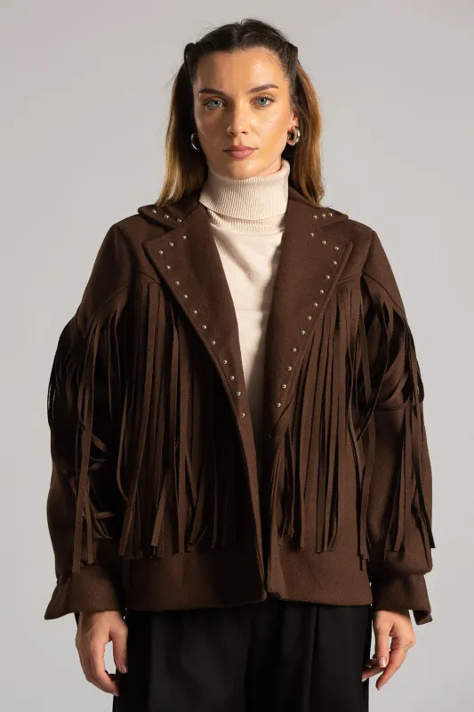 Coat With Fringes And Trux