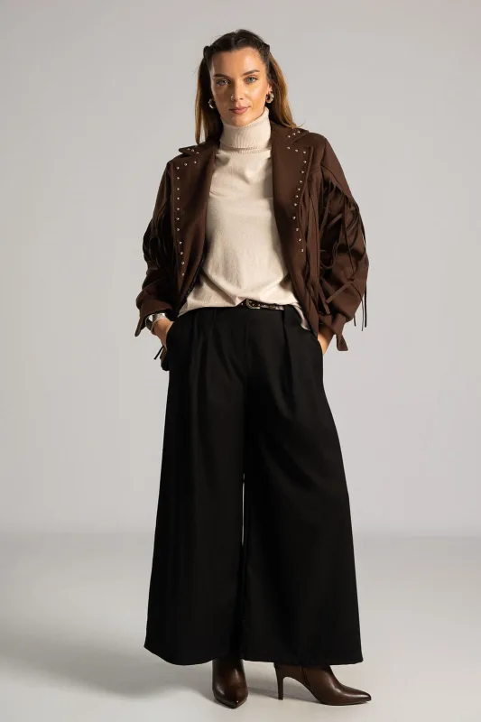 Coat With Fringes And Trux