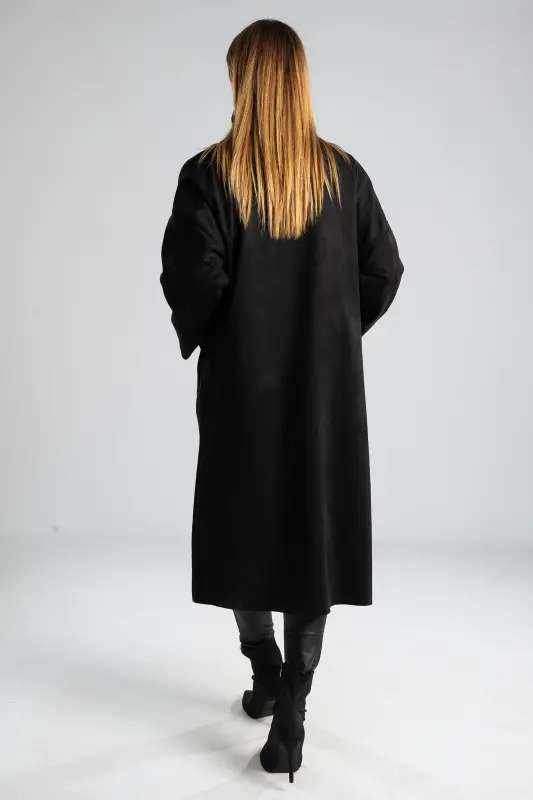 Suede Coat With Lapels