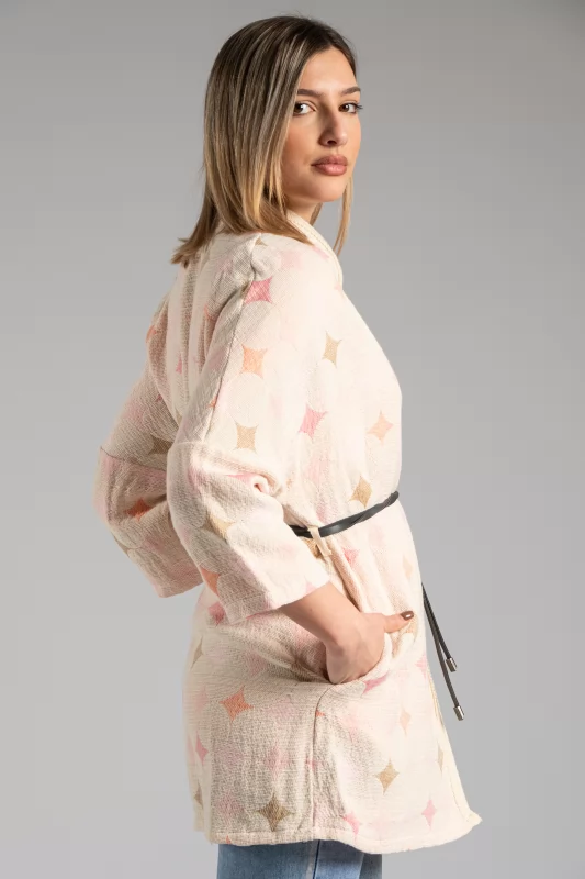 Pant rhombuses pink-beige
