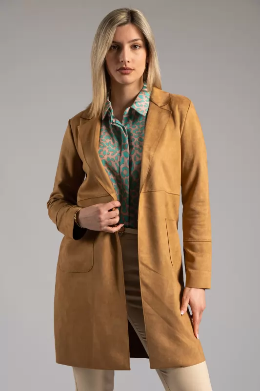 Pantsuit Suede Solid Color