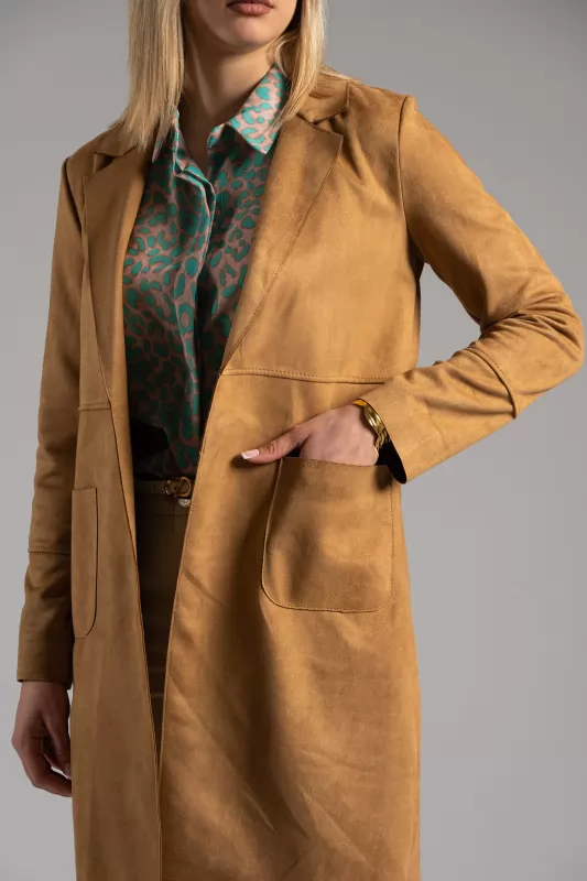 Pantsuit Suede Solid Color
