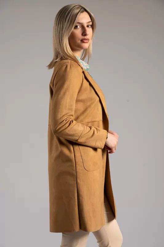 Pantsuit Suede Solid Color