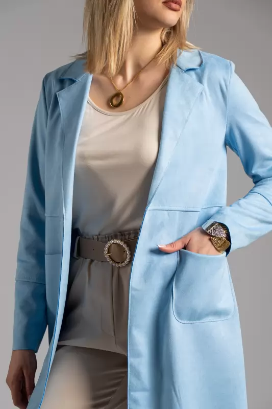 Pantsuit Suede Solid Color