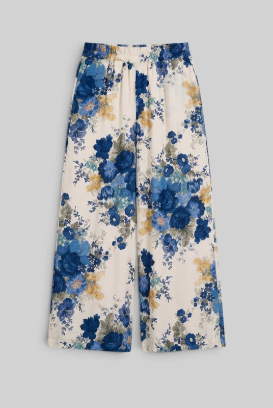Παντελόνα Floral Λάστιχο Μέση