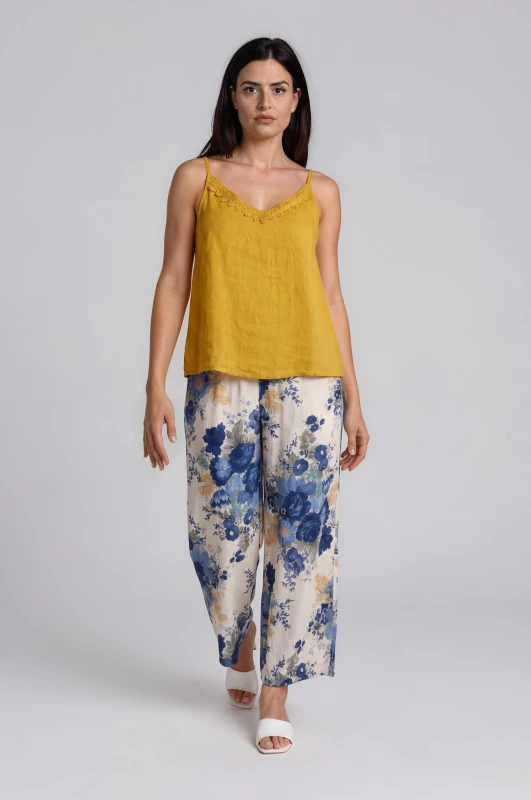 Παντελόνα Floral Λάστιχο Μέση