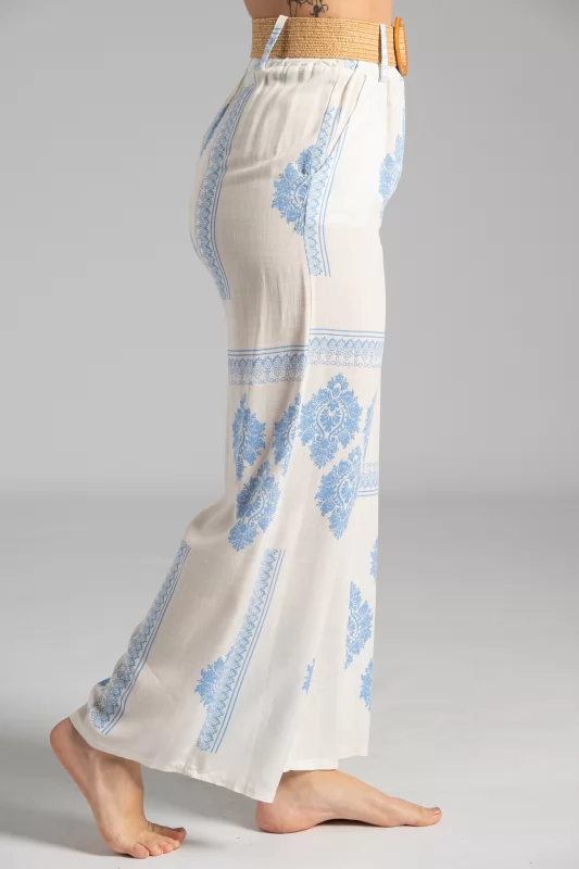 Pants Ismini Light Blue-White