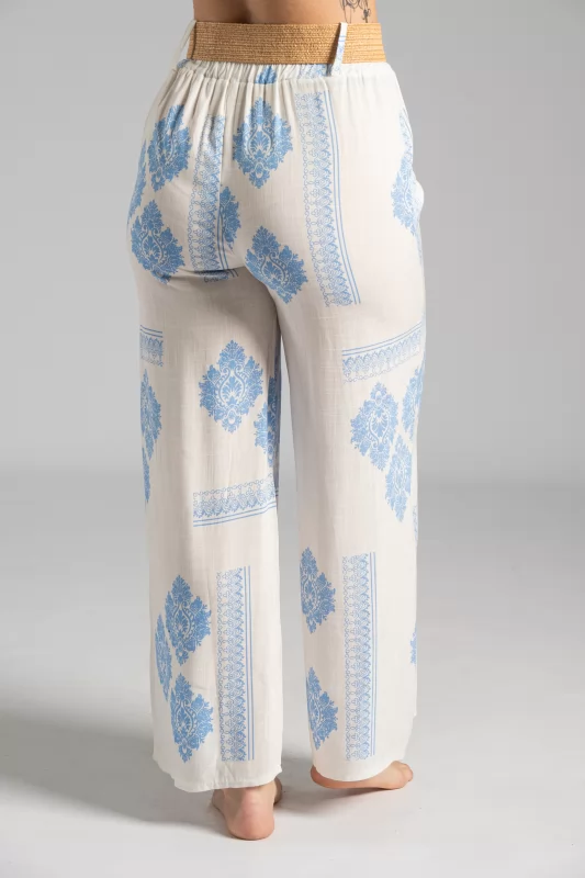 Pants Ismini Light Blue-White