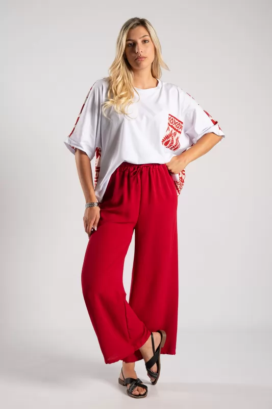 Trousers Elastic Solid Colour