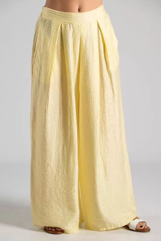 Pants Elastic Band Pleats 