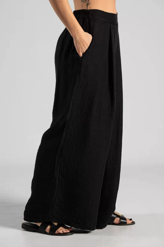 Pants Elastic Band Pleats 