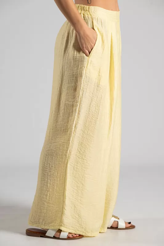 Pants Elastic Band Pleats 