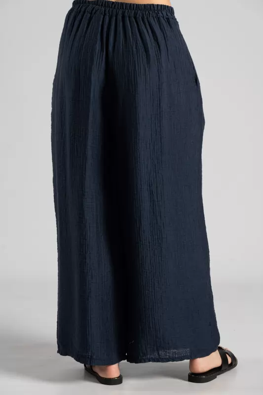 Pants Elastic Band Pleats 