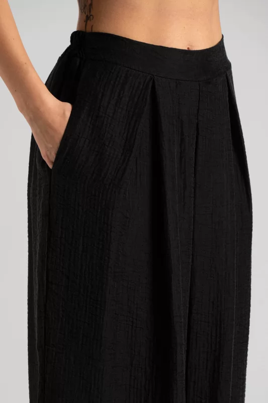 Pants Elastic Band Pleats 