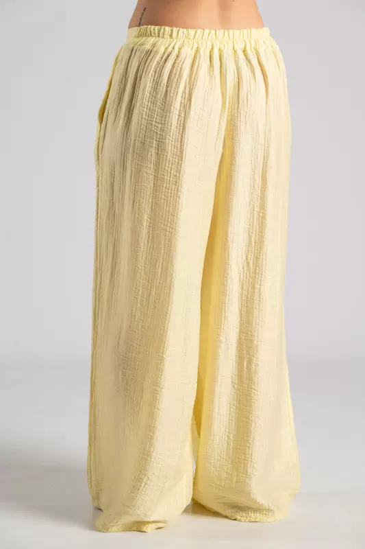 Pants Elastic Band Pleats 
