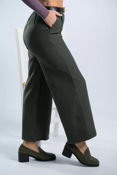 Παντελόνα Λάστιχο-Ζώνη Χακί