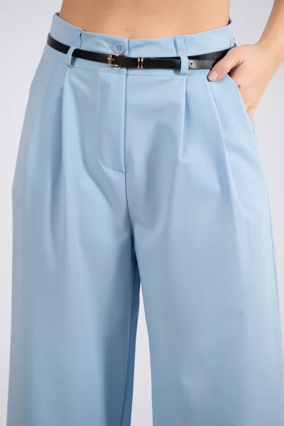 Pants Slim Belt Blue